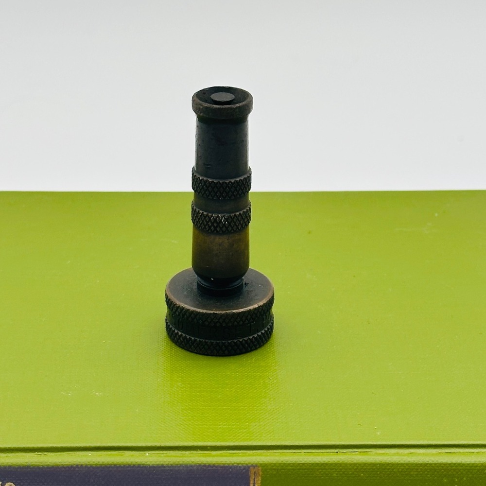 Gilmour Brass Hose Nozzle Somerset PA USA Adjustable Twist Sprayer